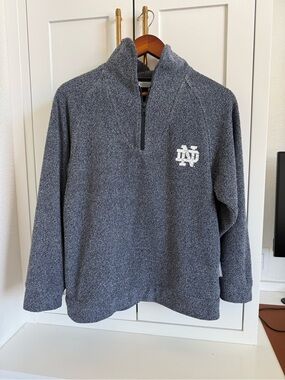 Woolly Threads Notre Dame Quarter-Zip Pullover, XS